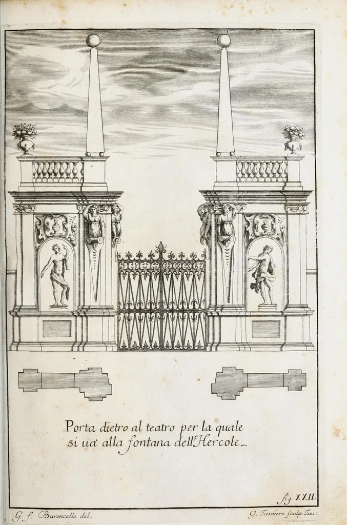 An illustration from Venaria Reale : palazzo di piacere, e di caccia, ideato dall'altezza reale di Carlo Emanvel II, duca di Sauoia, re di Cipro &c., 1674, leaf 191