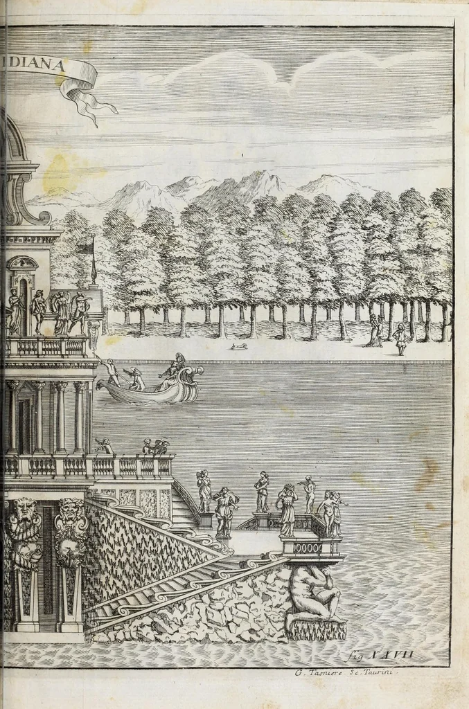 An illustration from Venaria Reale : palazzo di piacere, e di caccia, ideato dall'altezza reale di Carlo Emanvel II, duca di Sauoia, re di Cipro &c., 1674, leaf 209
