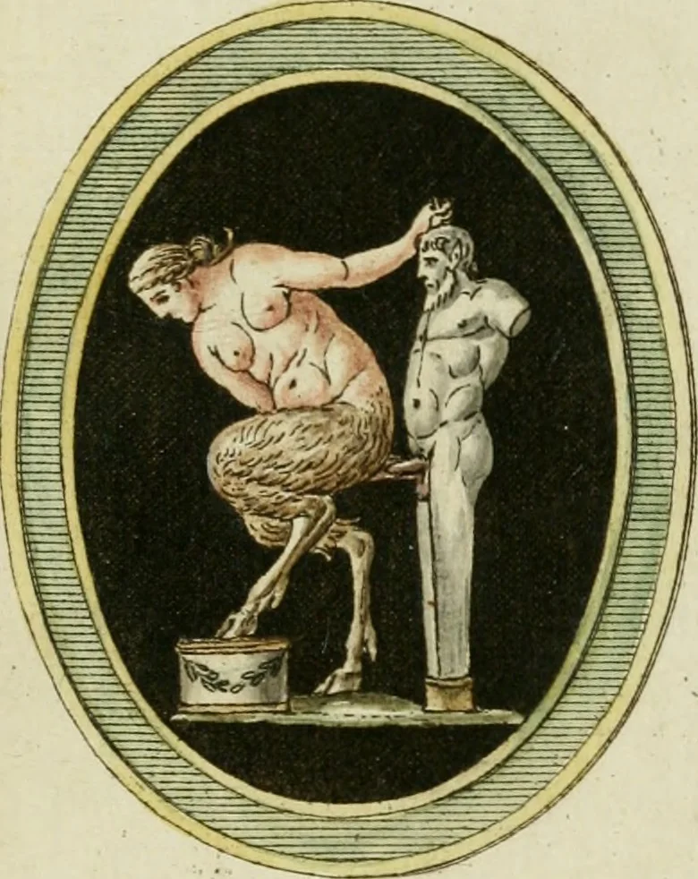 An illustration from Veneres uti observantur in gemmis antiquis, 1771, leaf 54