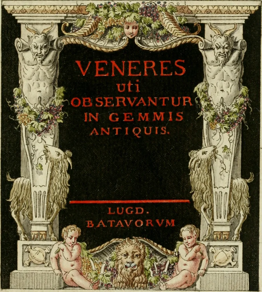 An illustration from Veneres uti observantur in gemmis antiquis, 1771, leaf 6