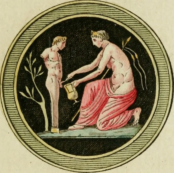 An illustration from Veneres uti observantur in gemmis antiquis, 1771, leaf 66
