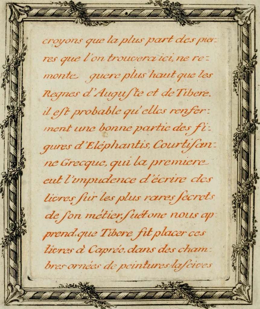 An illustration from Veneres uti observantur in gemmis antiquis, 1771, leaf 9