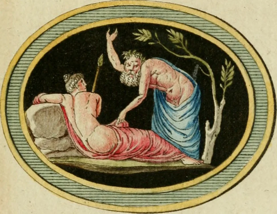 An illustration from Veneres uti observantur in gemmis antiquis, 1771, leaf 122