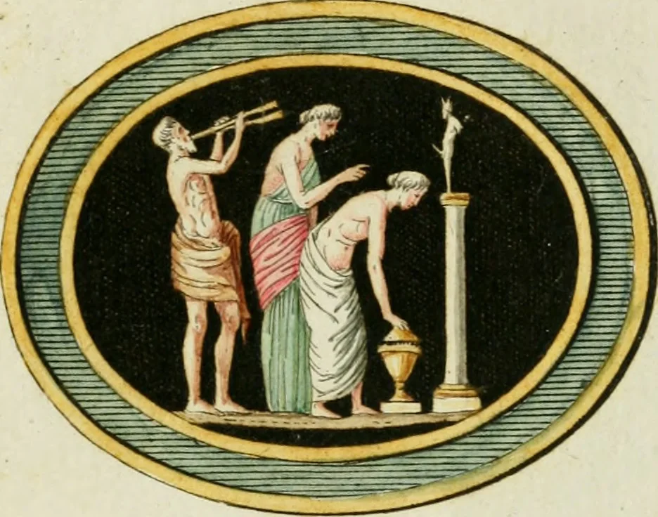 An illustration from Veneres uti observantur in gemmis antiquis, 1771, leaf 22