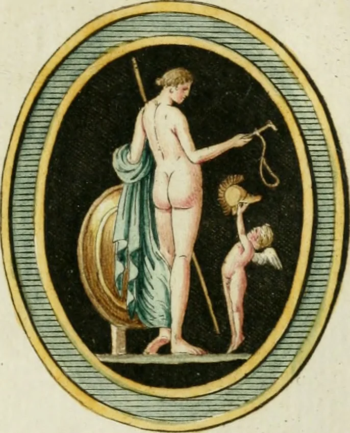 An illustration from Veneres uti observantur in gemmis antiquis, 1771, leaf 42