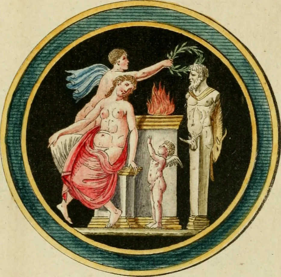 An illustration from Veneres uti observantur in gemmis antiquis, 1771, leaf 50
