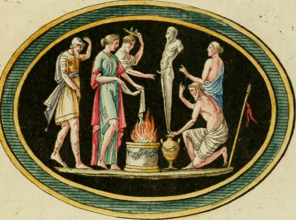 An illustration from Veneres uti observantur in gemmis antiquis, 1771, leaf 54