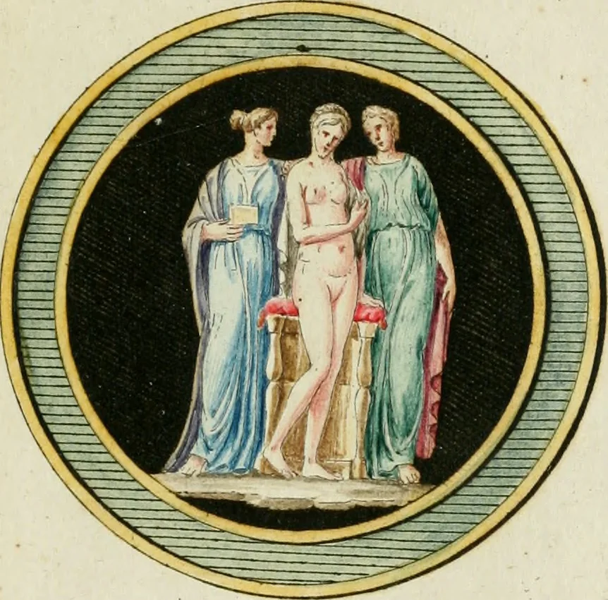 An illustration from Veneres uti observantur in gemmis antiquis, 1771, leaf 82