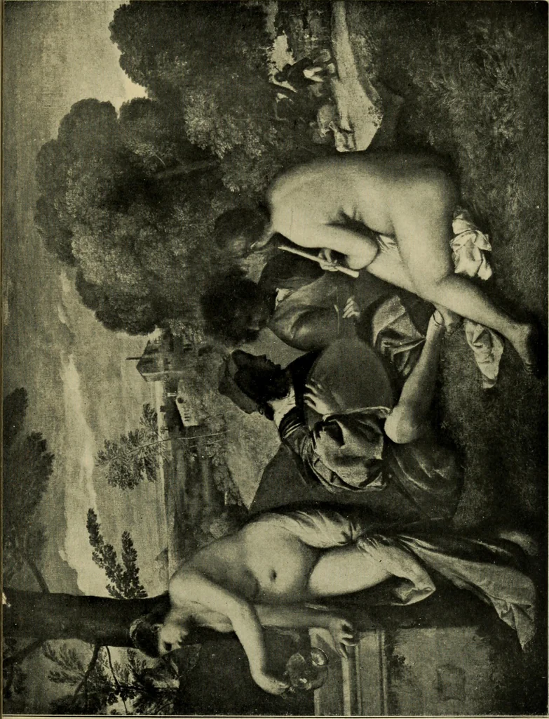 An illustration from The Venetian School of Painting, 1912, leaf 174
