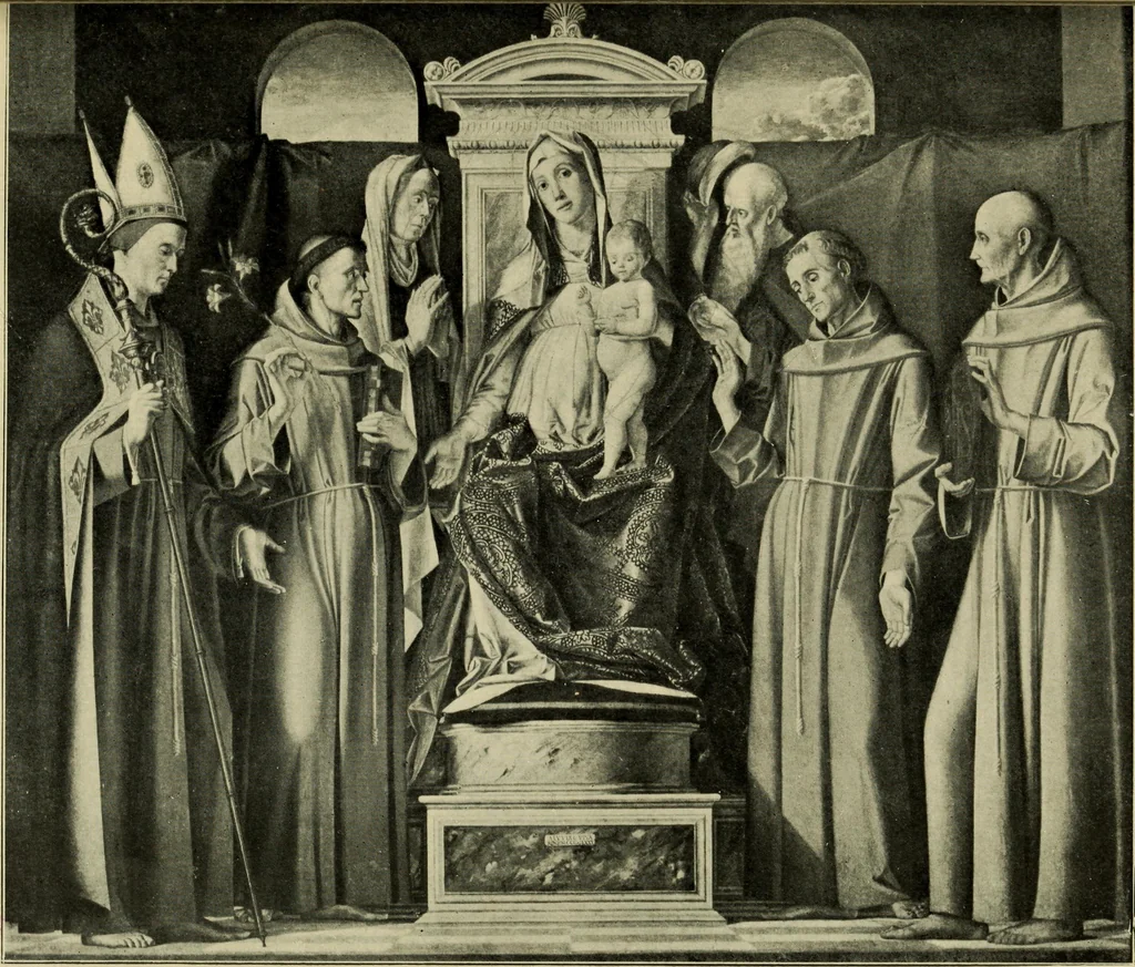 An illustration from The Venetian School of Painting, 1912, leaf 92