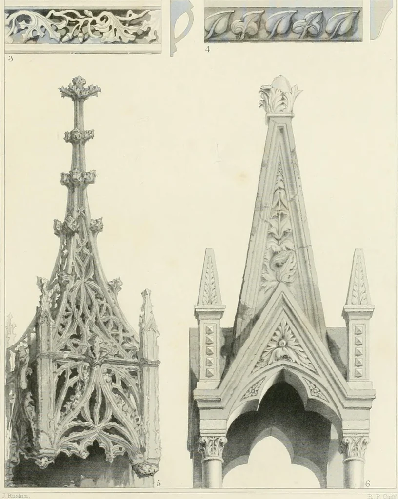 An illustration from The stones of Venice, 1851, leaf 258