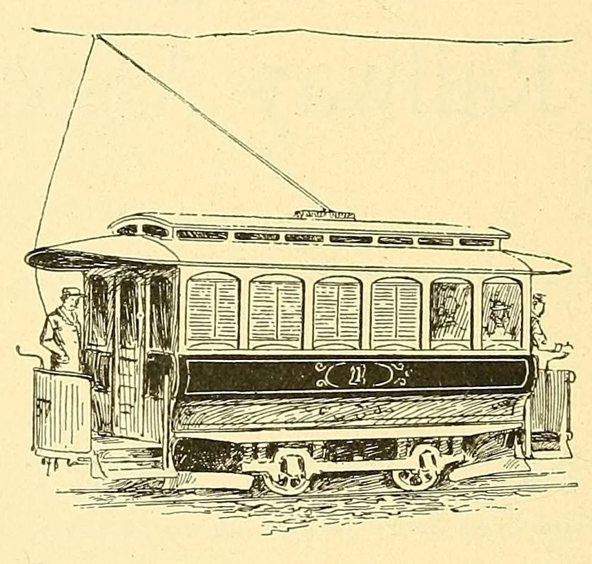 An illustration from Verbatim report of the ... Annual Meeting of the American Street-Railway Association, 1884, leaf 10