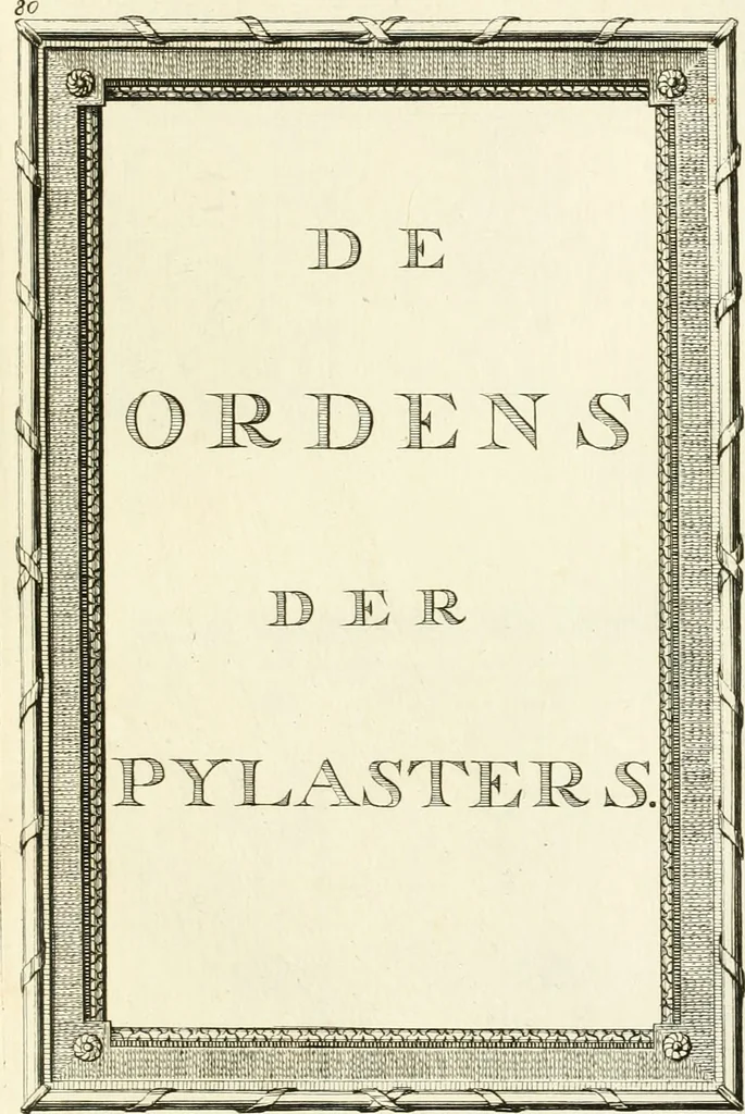 An illustration from Verhandeling over de bouwkunde : met de noodige aanmerkingen en waarneemingen, 1781, leaf 164