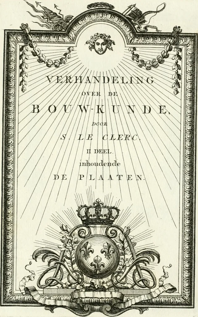 An illustration from Verhandeling over de bouwkunde : met de noodige aanmerkingen en waarneemingen, 1781, leaf 2