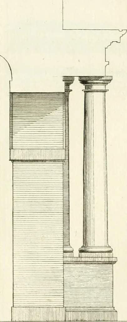 An illustration from Verhandeling over de bouwkunde : met de noodige aanmerkingen en waarneemingen, 1781, leaf 22