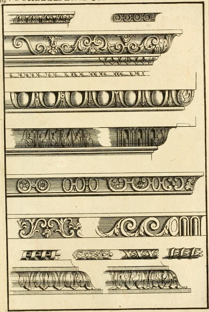 An illustration from Verhandeling over de bouwkunde : met de noodige aanmerkingen en waarneemingen, 1781, leaf 242
