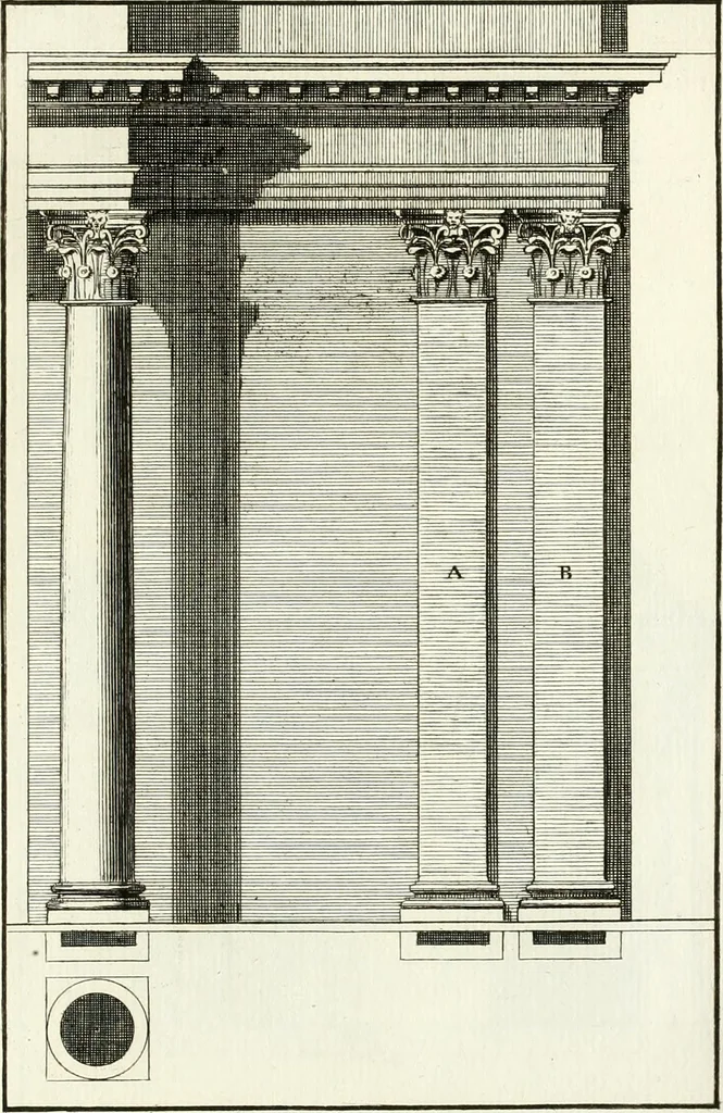 An illustration from Verhandeling over de bouwkunde : met de noodige aanmerkingen en waarneemingen, 1781, leaf 278