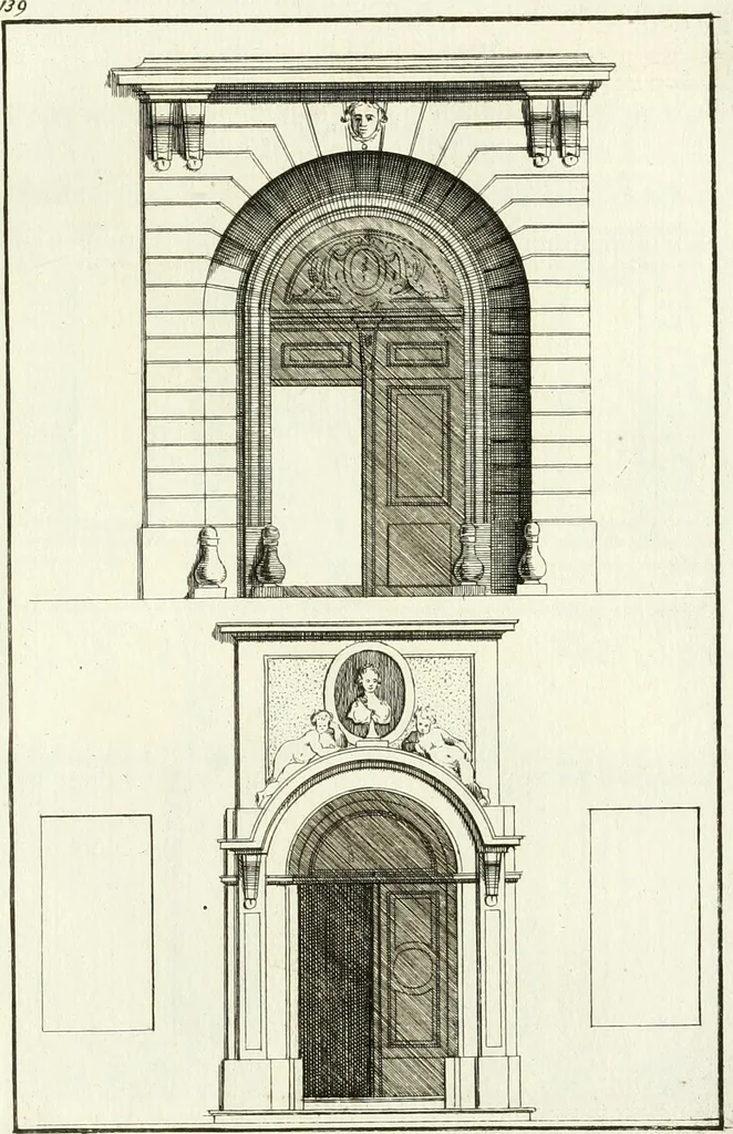 An illustration from Verhandeling over de bouwkunde : met de noodige aanmerkingen en waarneemingen, 1781, leaf 282