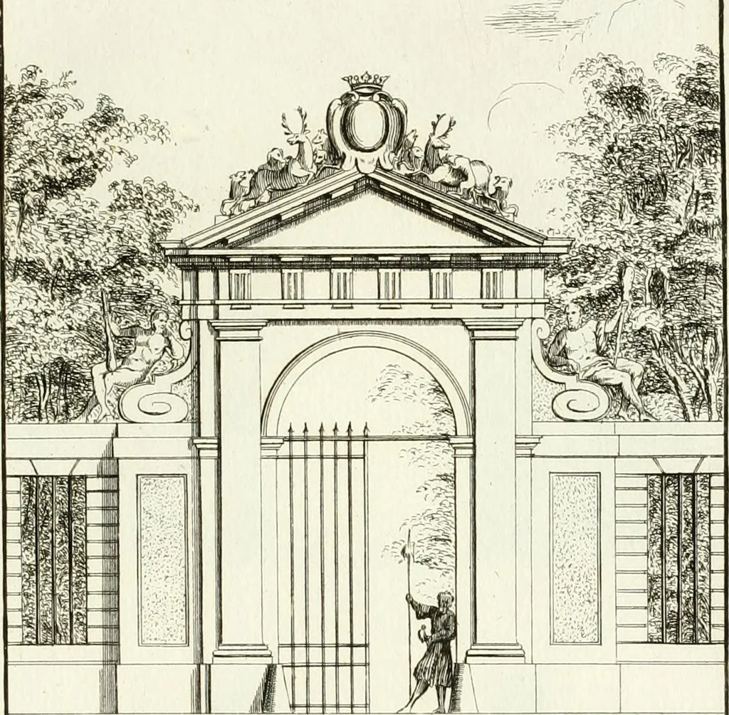 An illustration from Verhandeling over de bouwkunde : met de noodige aanmerkingen en waarneemingen, 1781, leaf 286