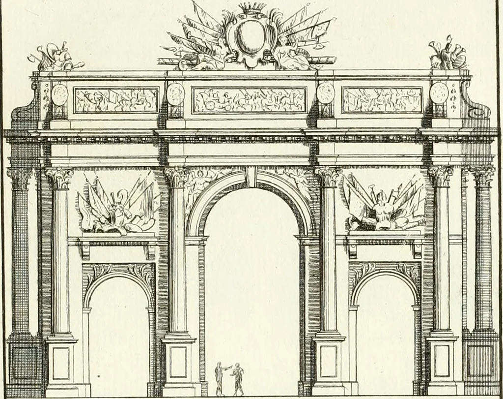 An illustration from Verhandeling over de bouwkunde : met de noodige aanmerkingen en waarneemingen, 1781, leaf 290