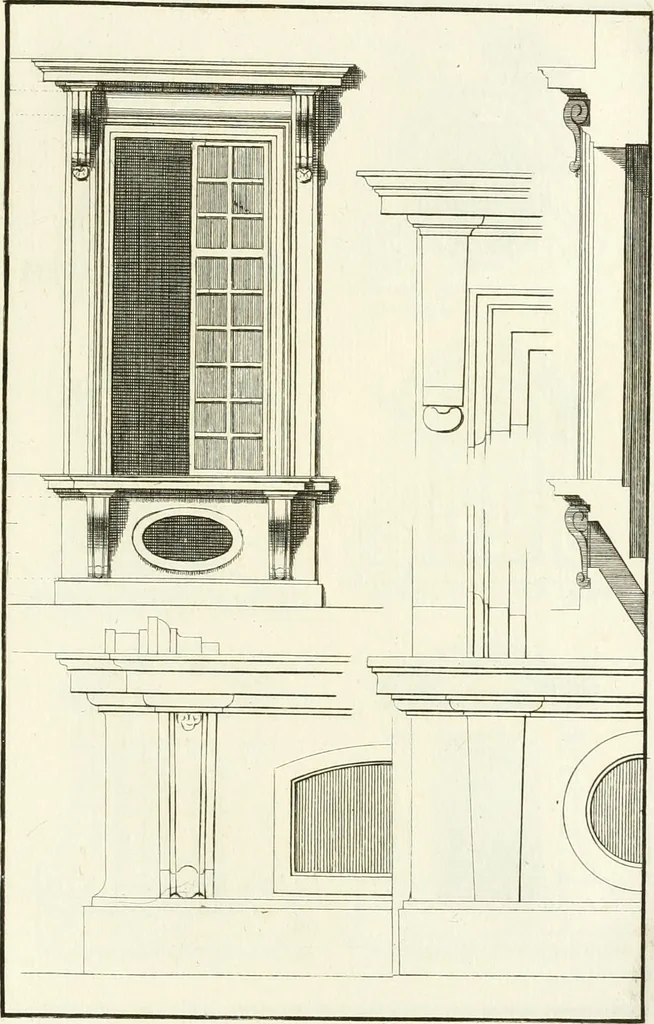 An illustration from Verhandeling over de bouwkunde : met de noodige aanmerkingen en waarneemingen, 1781, leaf 296
