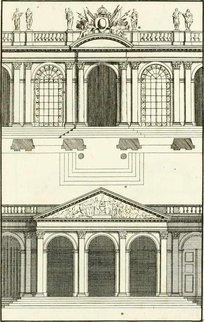 An illustration from Verhandeling over de bouwkunde : met de noodige aanmerkingen en waarneemingen, 1781, leaf 308
