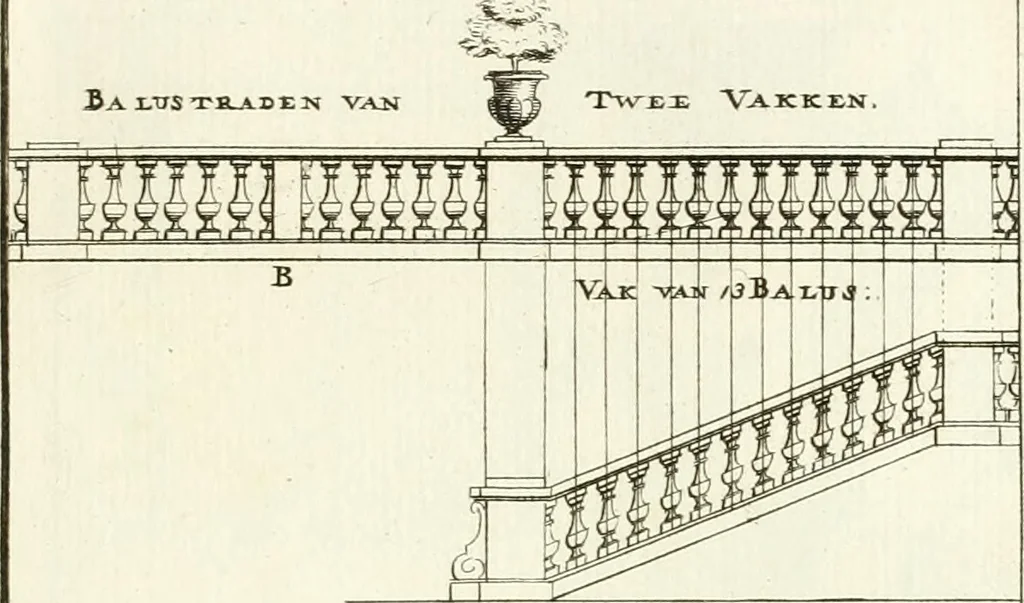 An illustration from Verhandeling over de bouwkunde : met de noodige aanmerkingen en waarneemingen, 1781, leaf 320