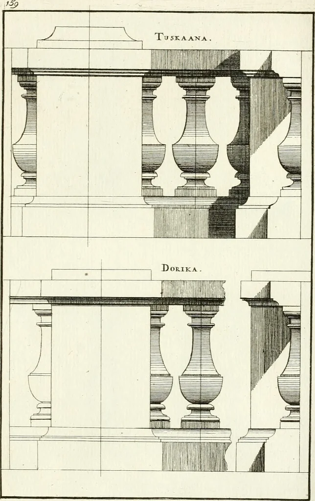 An illustration from Verhandeling over de bouwkunde : met de noodige aanmerkingen en waarneemingen, 1781, leaf 322