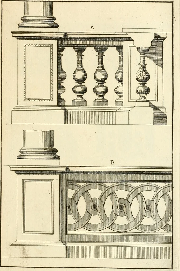 An illustration from Verhandeling over de bouwkunde : met de noodige aanmerkingen en waarneemingen, 1781, leaf 330