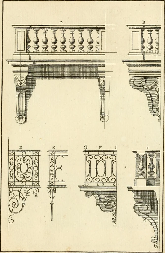An illustration from Verhandeling over de bouwkunde : met de noodige aanmerkingen en waarneemingen, 1781, leaf 334