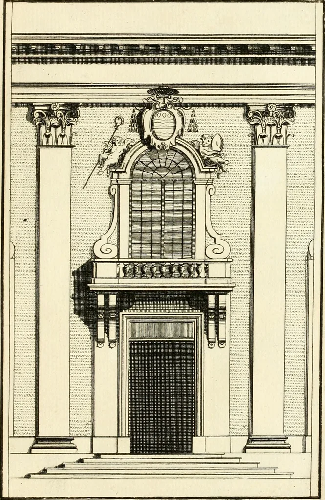 An illustration from Verhandeling over de bouwkunde : met de noodige aanmerkingen en waarneemingen, 1781, leaf 338