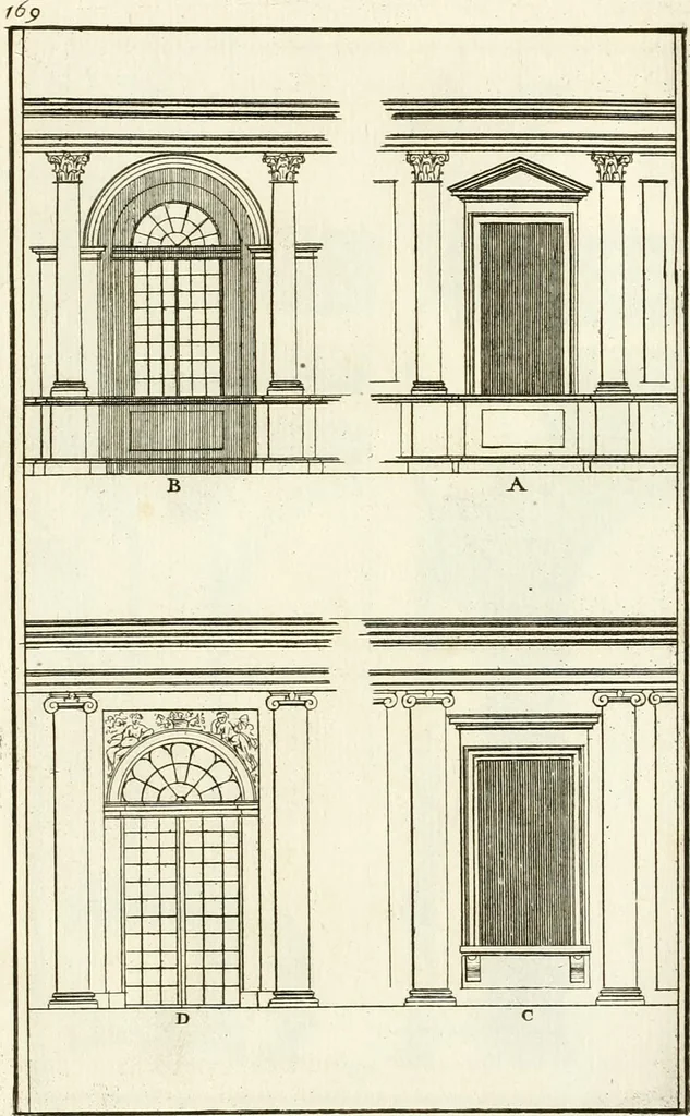 An illustration from Verhandeling over de bouwkunde : met de noodige aanmerkingen en waarneemingen, 1781, leaf 342