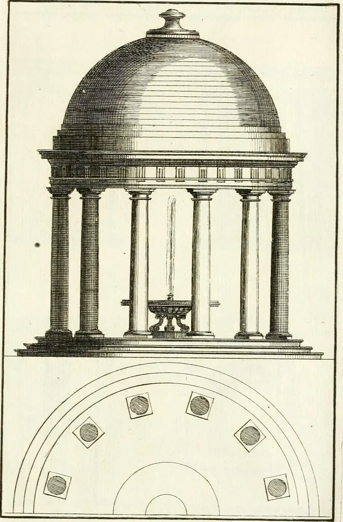 An illustration from Verhandeling over de bouwkunde : met de noodige aanmerkingen en waarneemingen, 1781, leaf 348
