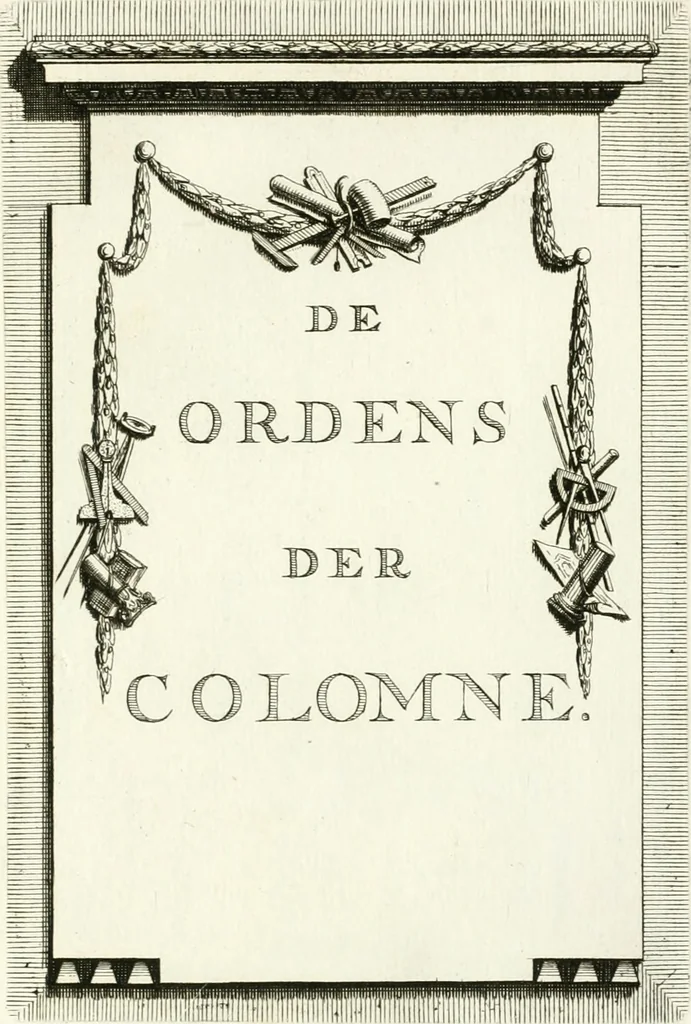 An illustration from Verhandeling over de bouwkunde : met de noodige aanmerkingen en waarneemingen, 1781, leaf 4