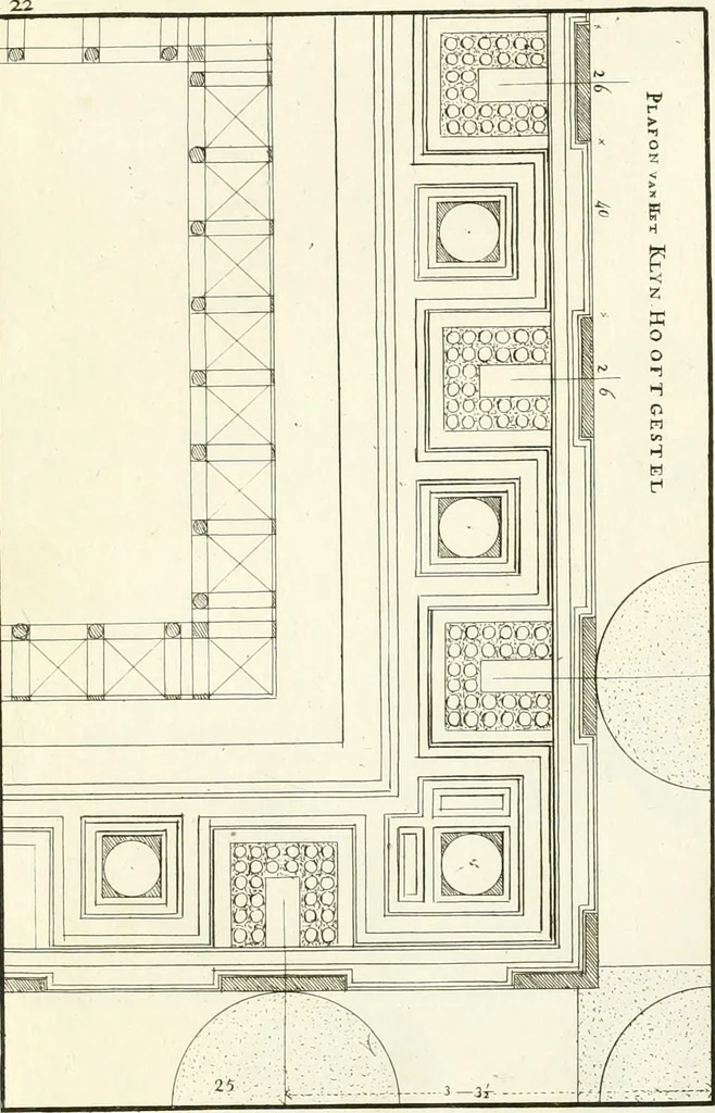 An illustration from Verhandeling over de bouwkunde : met de noodige aanmerkingen en waarneemingen, 1781, leaf 48