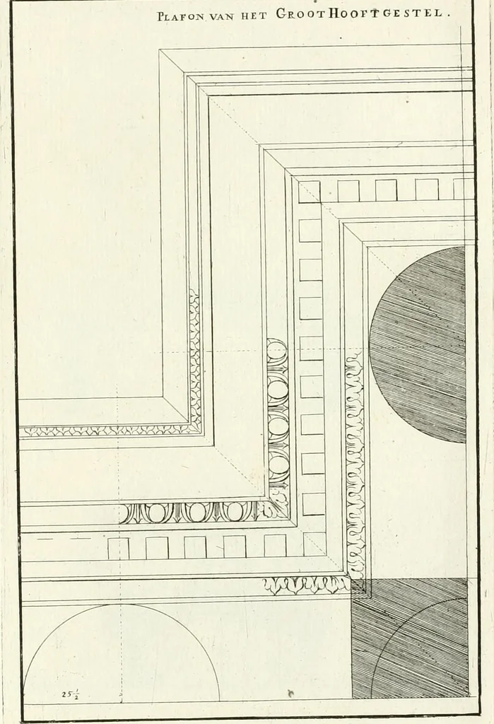 An illustration from Verhandeling over de bouwkunde : met de noodige aanmerkingen en waarneemingen, 1781, leaf 76