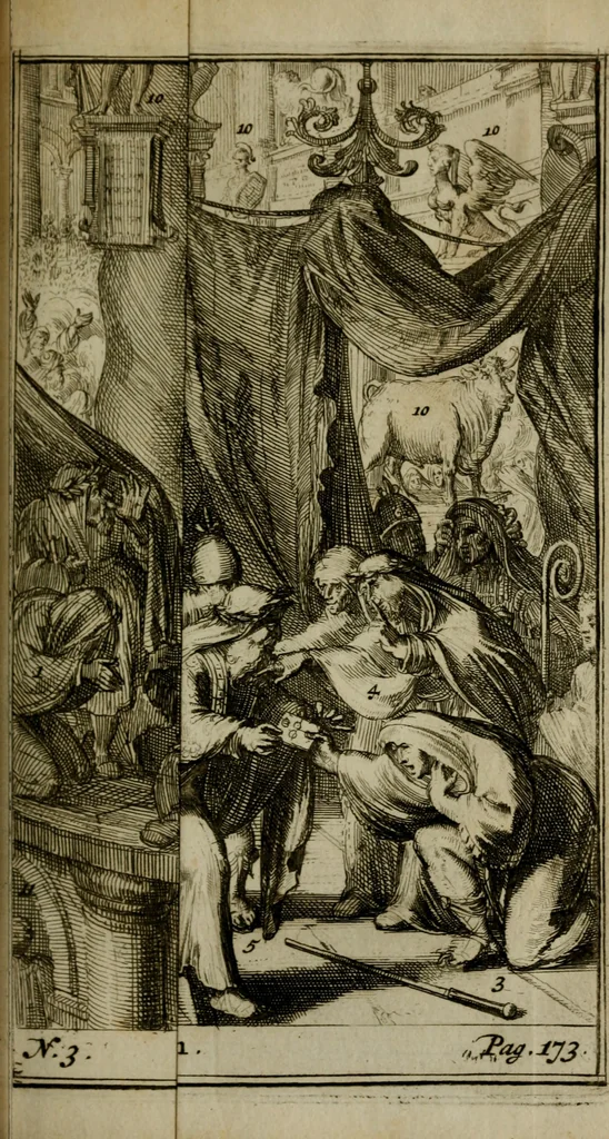 An illustration from Verhandeling van de oude orakelen der heydenen, 1687, leaf 200