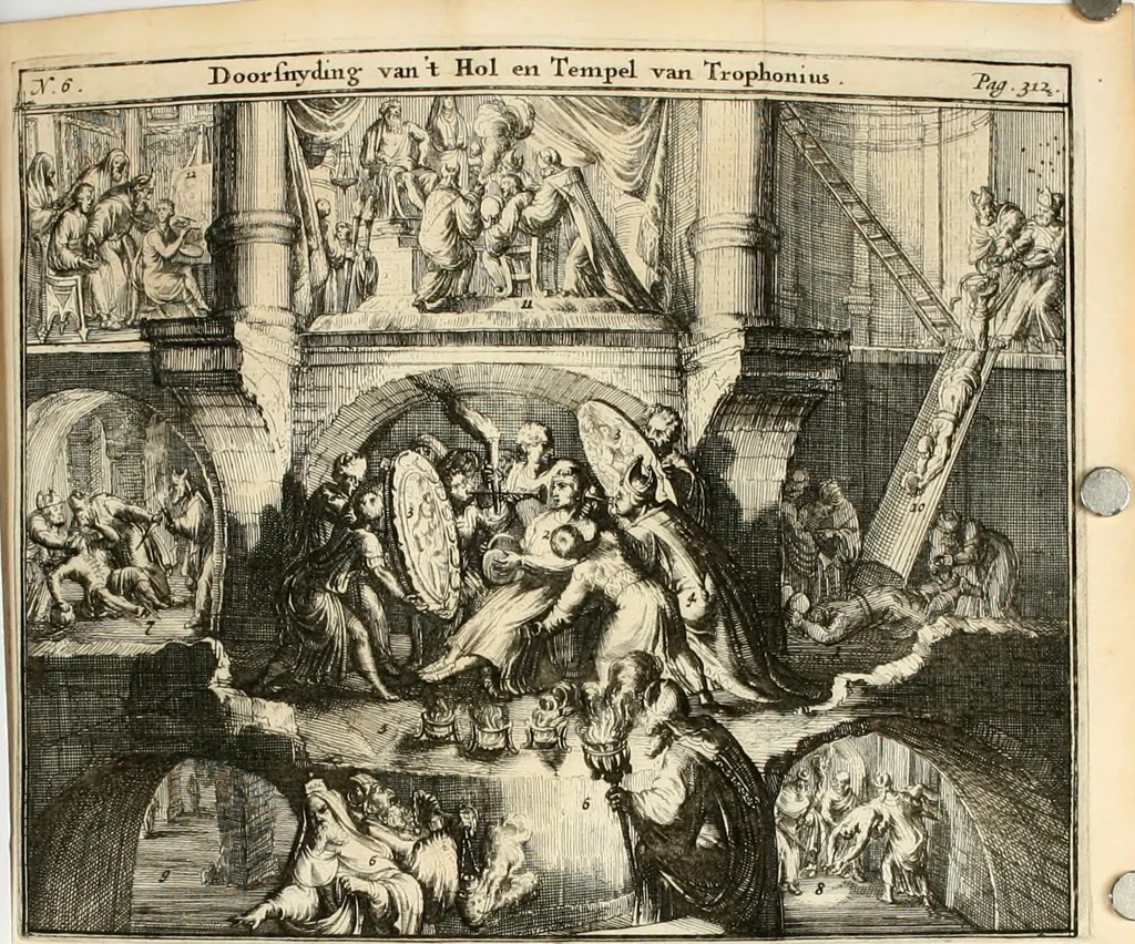 An illustration from Verhandeling van de oude orakelen der heydenen, 1687, leaf 353
