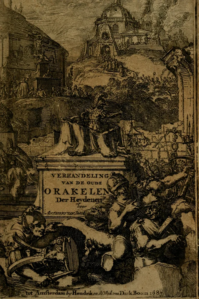 An illustration from Verhandeling van de oude orakelen der heydenen, 1687, leaf 4
