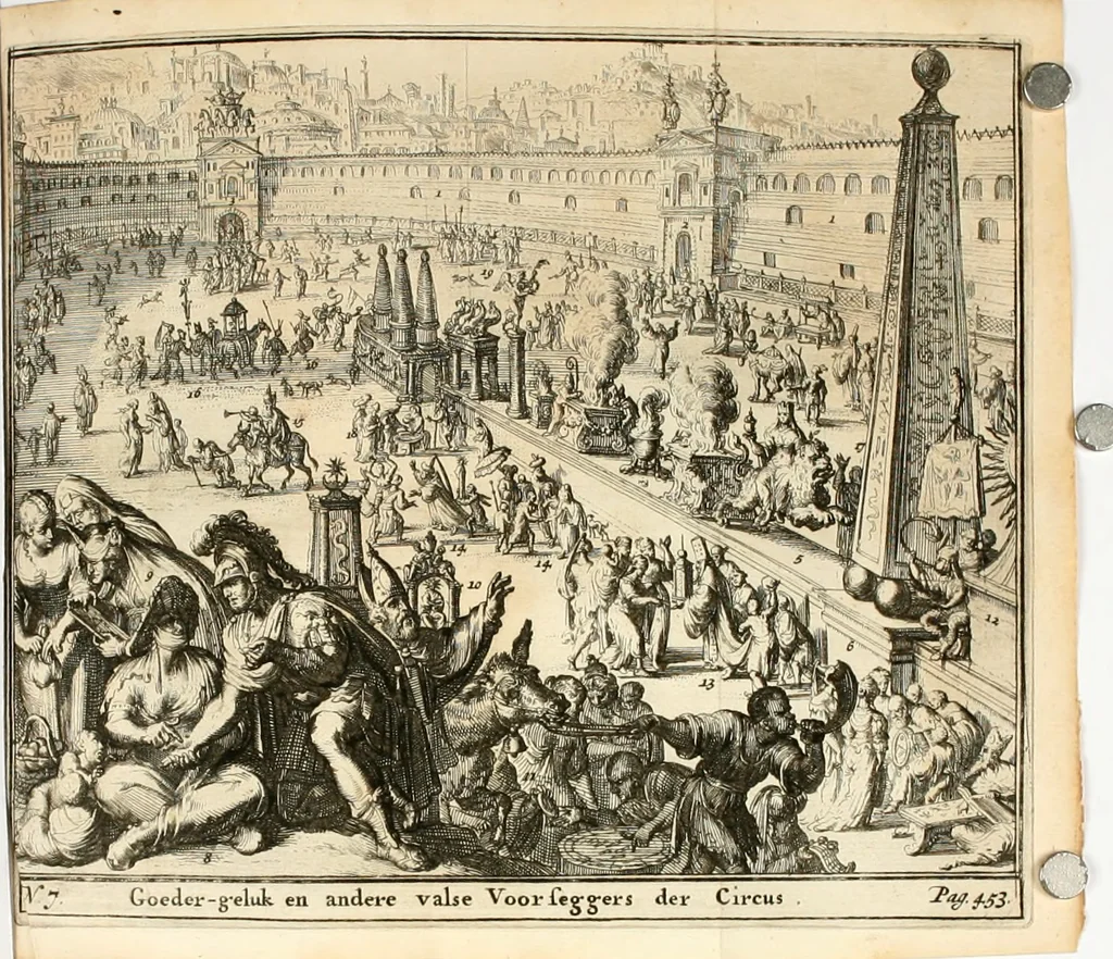 An illustration from Verhandeling van de oude orakelen der heydenen, 1687, leaf 497