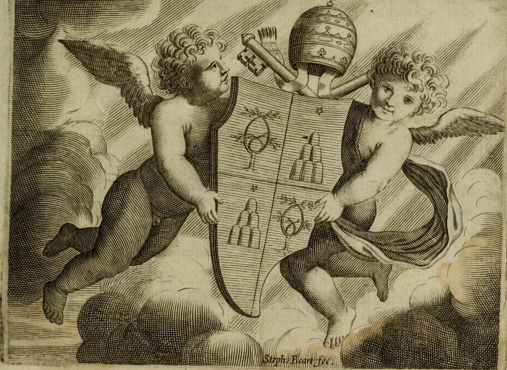 An illustration from Veritas harmonica vtriusque testamenti Alexandro VII. Pontifici ter Maximo, 1663, leaf 6