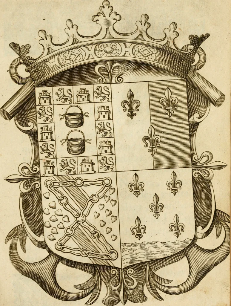 An illustration from Ver, oir, oler, gustar, tocar : empresas que enseñan y persuaden su buen uso, en lo politico y en lo moral, 1687, leaf 6