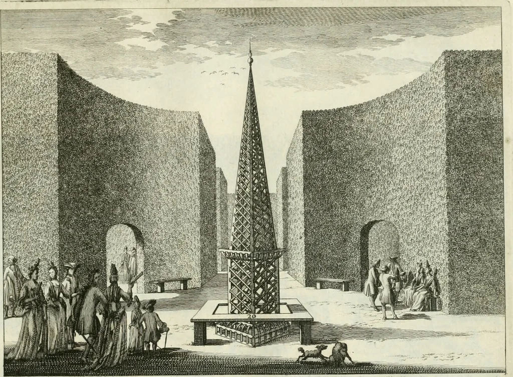 An illustration from Verscheyde schoone en vermaakelyke gezigten in de hofstede van Clingendaal gelegen by 's Gravenhage : naa t'leven getekent en in t'kooper gebrugt, 1679, leaf 62