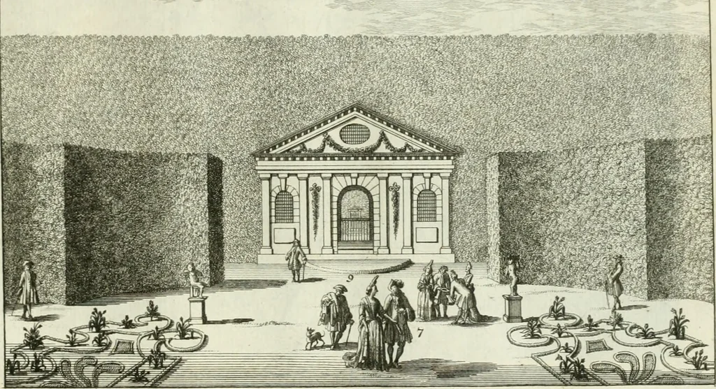 An illustration from Verscheyde schoone en vermaakelyke gezigten in de hofstede van Clingendaal gelegen by 's Gravenhage : naa t'leven getekent en in t'kooper gebrugt, 1679, leaf 64