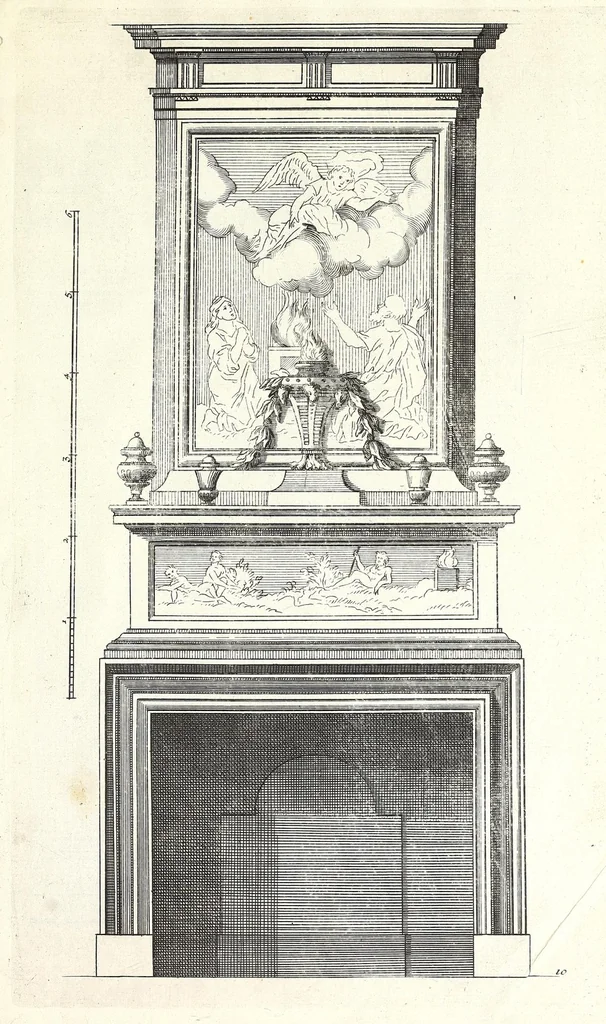 An illustration from Verschyde schoorsteen mantels nieulykx geinventeert door Mr. Bullet etc., architect du roy, leaf 21
