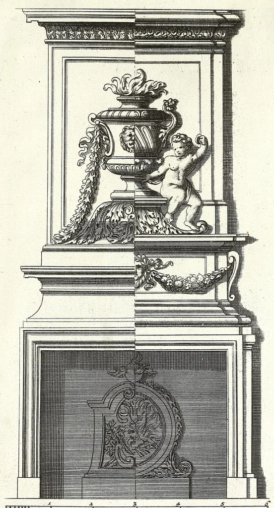 An illustration from Verschyde schoorsteen mantels nieulykx geinventeert door Mr. Bullet etc., architect du roy, leaf 29