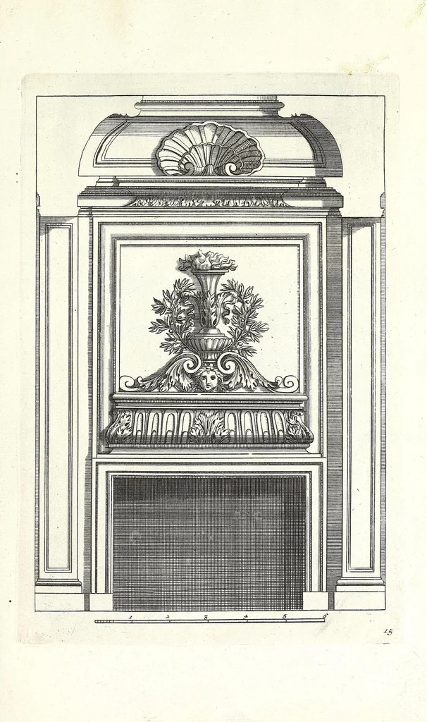 An illustration from Verschyde schoorsteen mantels nieulykx geinventeert door Mr. Bullet etc., architect du roy, leaf 31
