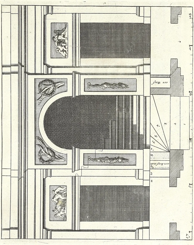 An illustration from Verschyde schoorsteen mantels nieulykx geinventeert door Mr. Bullet etc., architect du roy, leaf 35