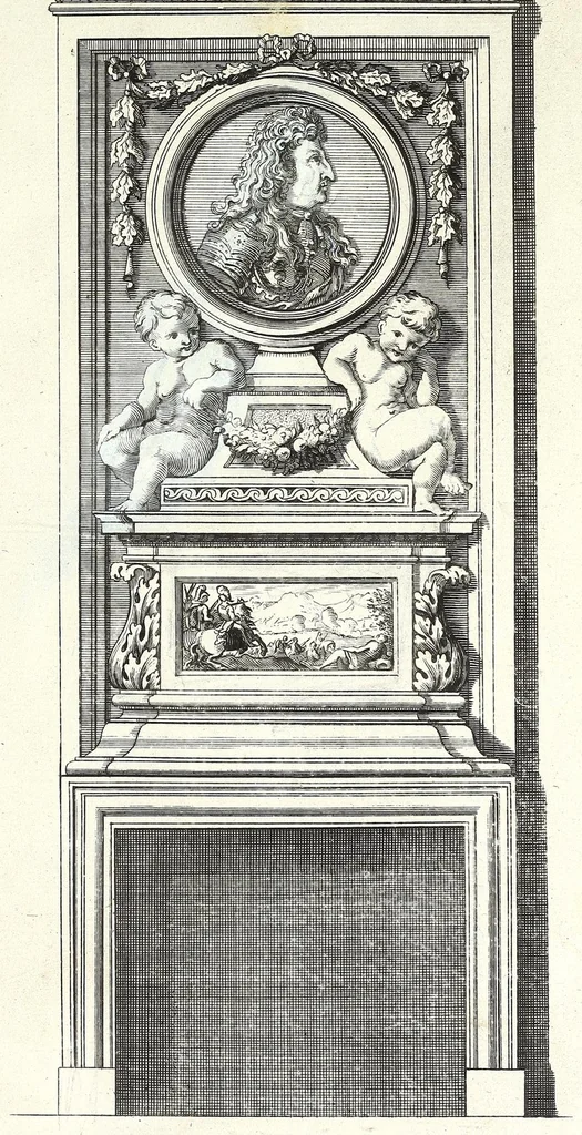 An illustration from Verschyde schoorsteen mantels nieulykx geinventeert door Mr. Bullet etc., architect du roy, leaf 5