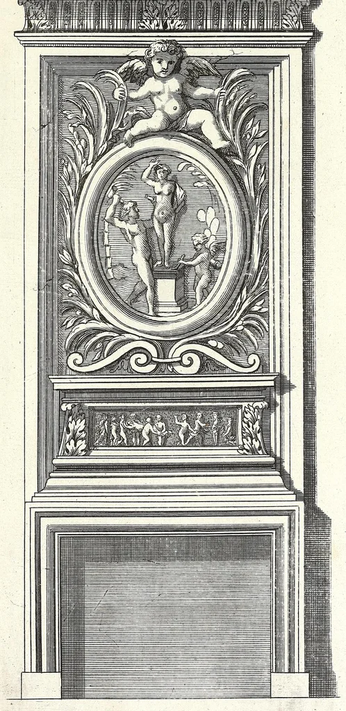 An illustration from Verschyde schoorsteen mantels nieulykx geinventeert door Mr. Bullet etc., architect du roy, leaf 9